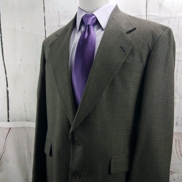 City Casuals By Haggar 40R 2 Button Multicolor Houndstooth Blazer Sport Coat - Picture 5 of 10